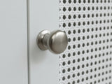 1-Door Rattan Storage Cabinet - White