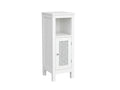 1-Door Rattan Storage Cabinet - White