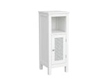 1-Door Rattan Storage Cabinet - White