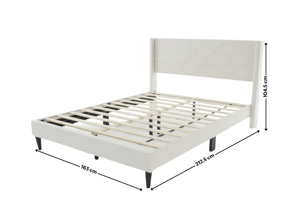 Galenia Bed Frame Beige - Queen