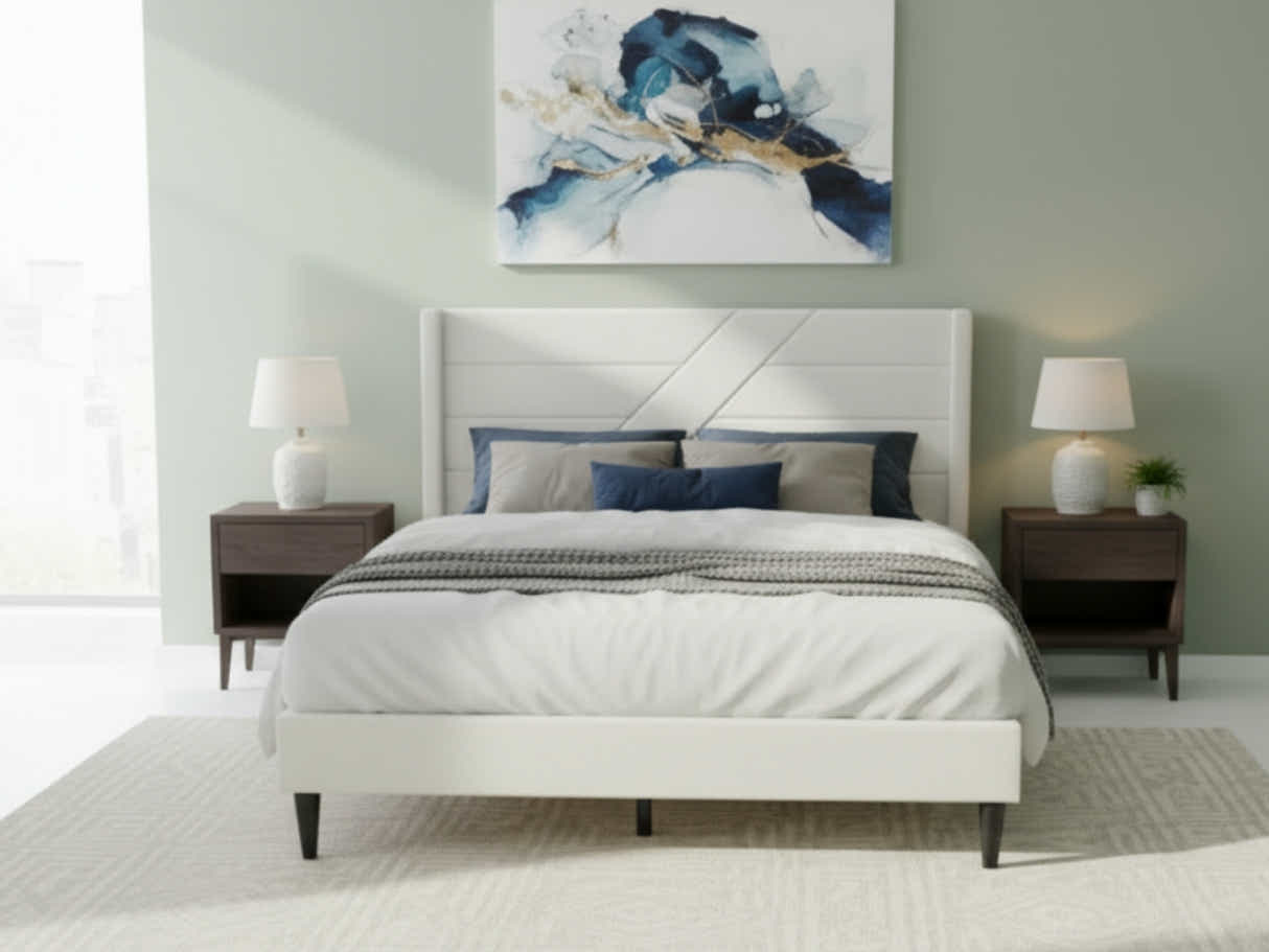 Galenia Bed Frame Beige - Queen