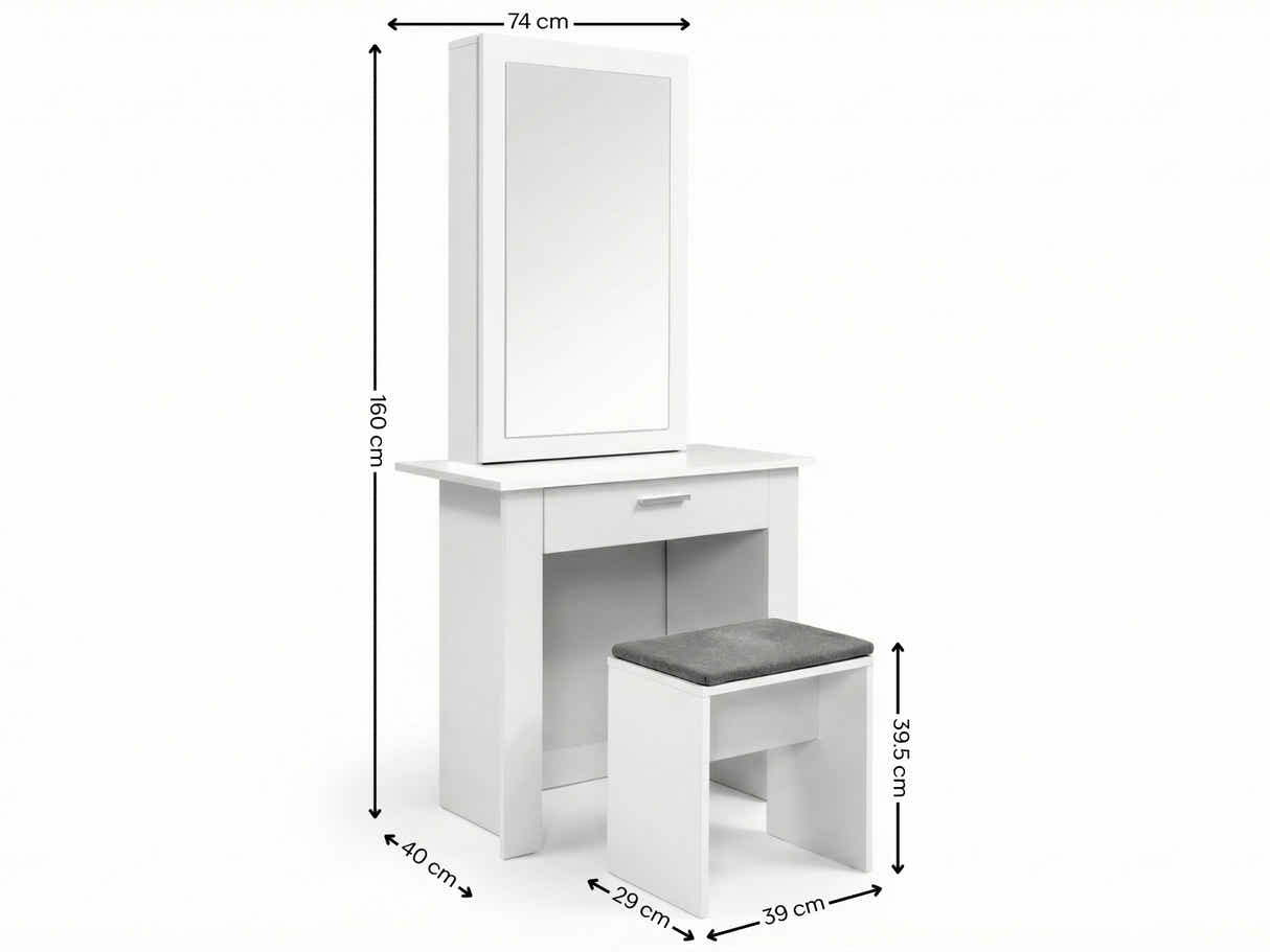 Salong Dressing Table White - 74 cm