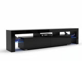 DS Glansig LED Entertainment Unit Black - 190 cm