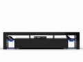 Glansig LED Entertainment Unit Black - 190 cm