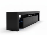 DS Glansig LED Entertainment Unit Black - 190 cm
