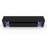 DS Glansig LED Entertainment Unit Black - 190 cm