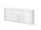 Glansig White Buffet Table - 180 cm
