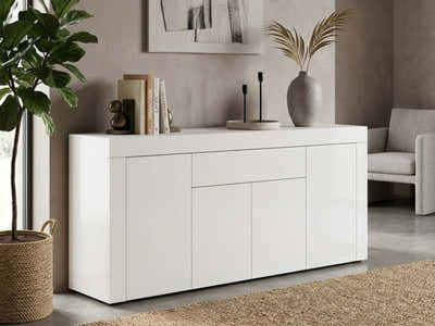 Glansig White Buffet Table - 180 cm