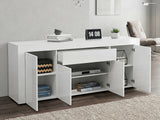 Glansig White Buffet Table - 180 cm