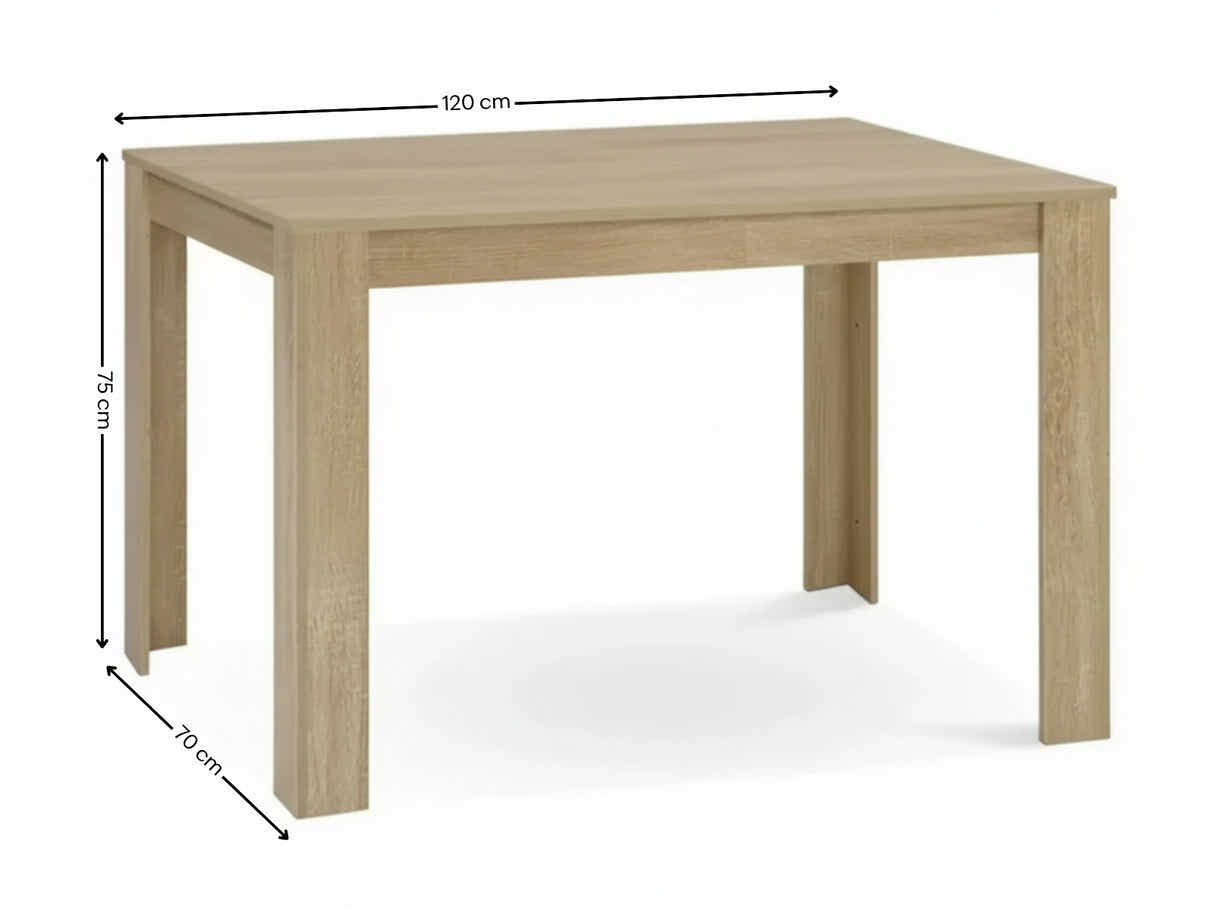 Skog Wooden Dining Table - 120 cm