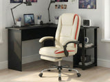 Korr Corner Office Desk & Siena Executive Office Chair PU Beige