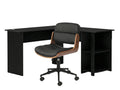 Korr Corner Office Desk & Rocket Wooden Executive Office Chair