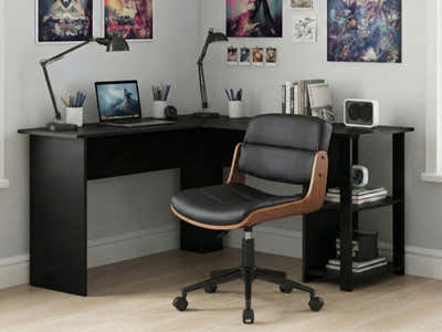 Korr Corner Office Desk & Rocket Wooden Executive Office Chair