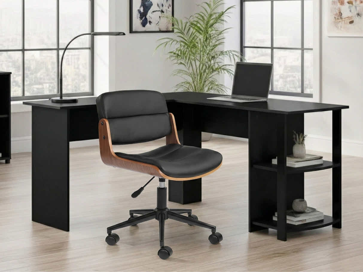 Korr Corner Office Desk & Rocket Wooden Executive Office Chair