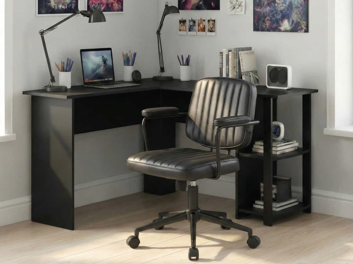 Korr Corner Office Desk & Elio Office Chair