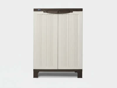 Half-Height Outdoor Storage Cabinet - Cream