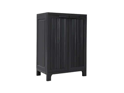 Half-Height Outdoor Storage Cabinet - Black