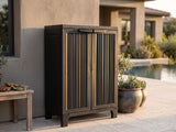 Half-Height Outdoor Storage Cabinet - Black