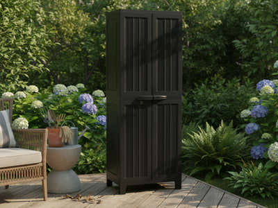 Full-Size Outdoor Storage Cabinet - Black