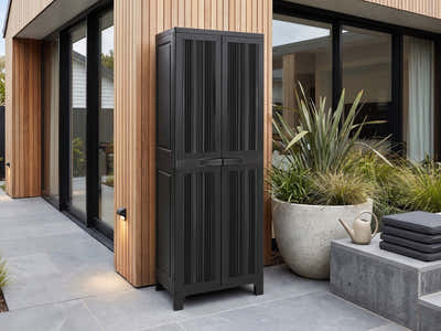 Full-Size Outdoor Storage Cabinet - Black
