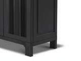 Full-Size Outdoor Storage Cabinet with Multi-Shelf - Black