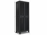 Full-Size Outdoor Storage Cabinet with Multi-Shelf - Black