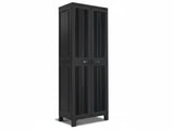 Full-Size Outdoor Storage Cabinet with Multi-Shelf - Black