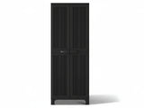 Full-Size Outdoor Storage Cabinet with Multi-Shelf - Black