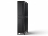 Full-Size Outdoor Storage Cabinet with Multi-Shelf - Black