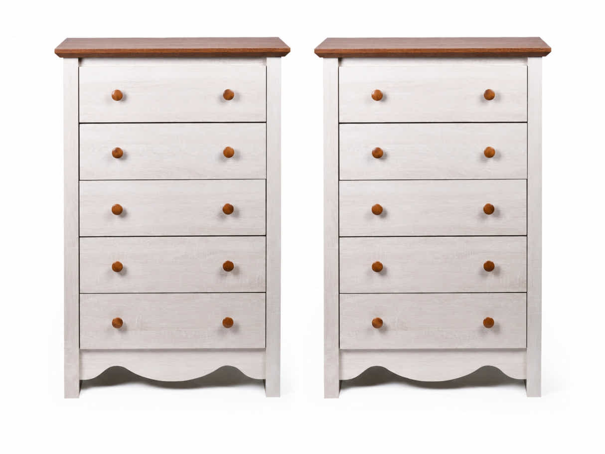 Walden 5-Drawer Chest - Set of 2