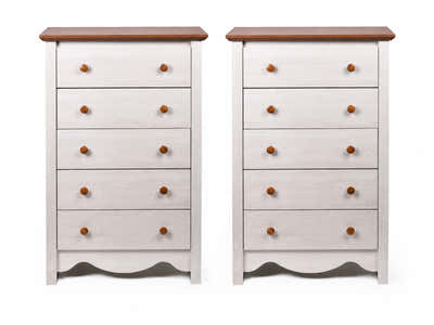 Walden 5-Drawer Chest - Set of 2