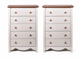 Walden 5-Drawer Chest - Set of 2