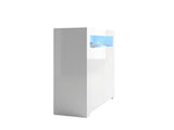 Glansig White 2-Door Buffet with LED Light - Set of 2