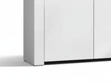 Glansig White 2-Door Buffet with LED Light - Set of 2