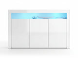 Glansig White Buffet with LED Light Combo