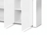 Glansig White Buffet with LED Light Combo