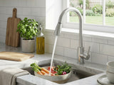 Silver Kitchen Faucet with Pull-out Spray