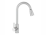 Silver Kitchen Faucet with Pull-out Spray