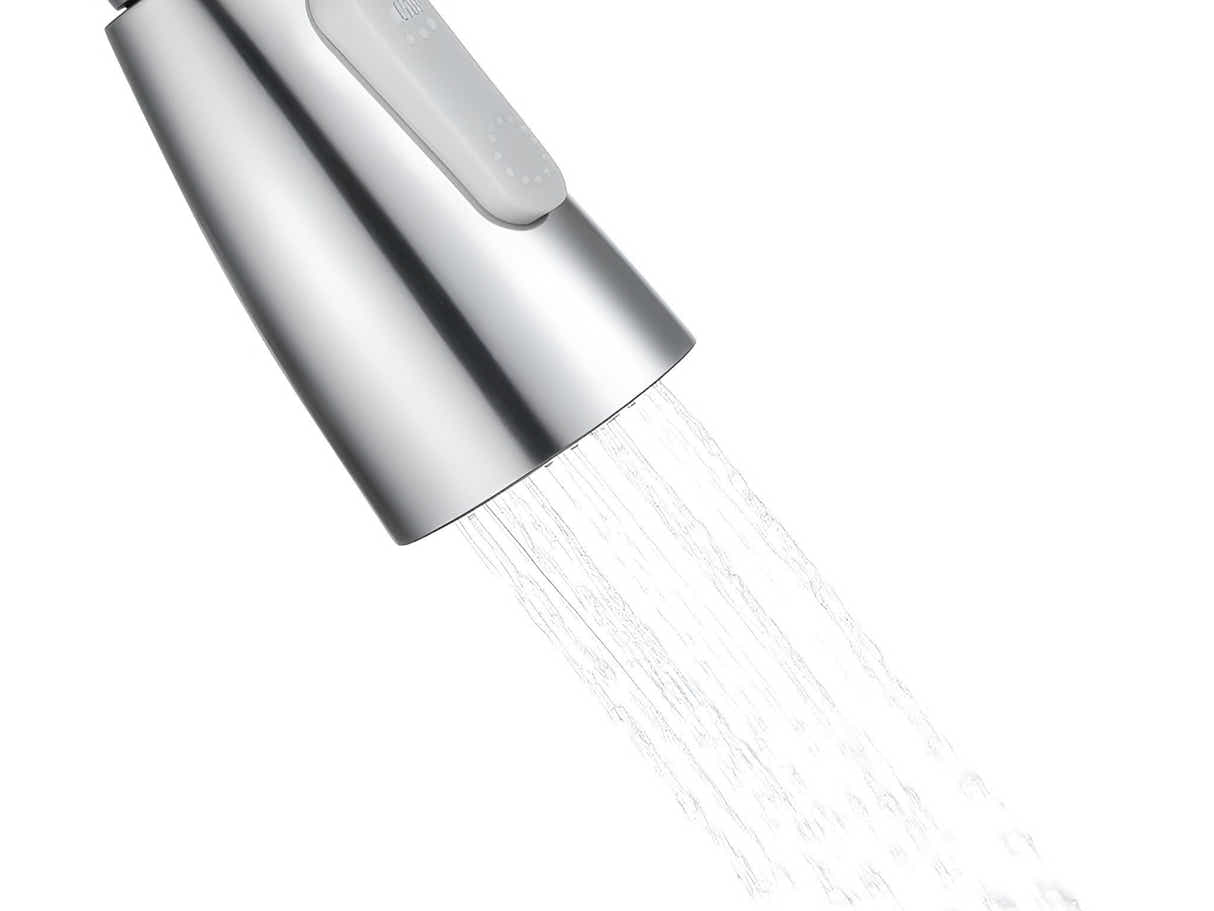 Silver Kitchen Faucet with Pull-out Spray