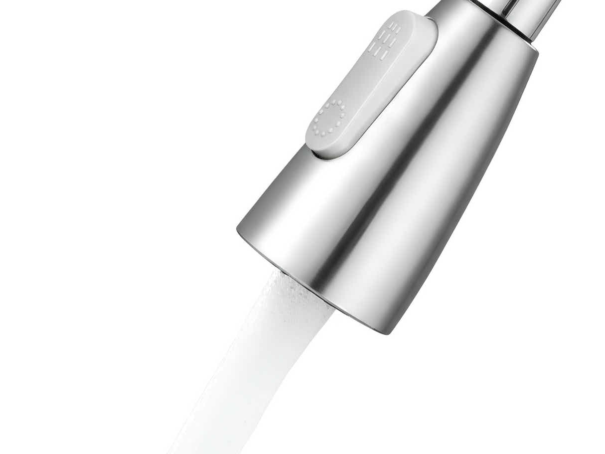 Silver Kitchen Faucet with Pull-out Spray