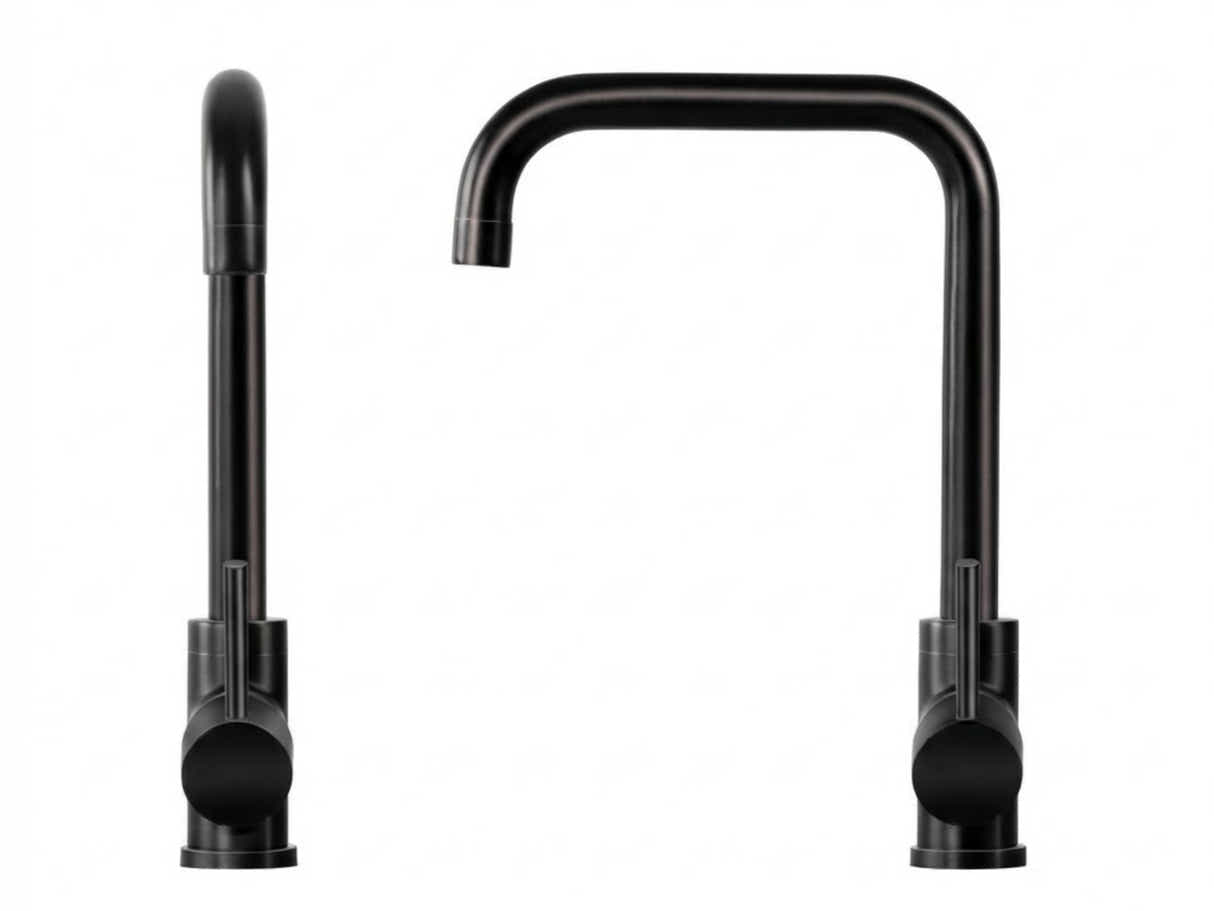 Black Kitchen Faucet - Square