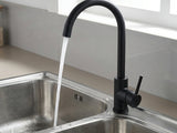 Black Kitchen Faucet - Gooseneck