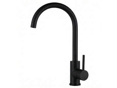 Black Kitchen Faucet - Gooseneck