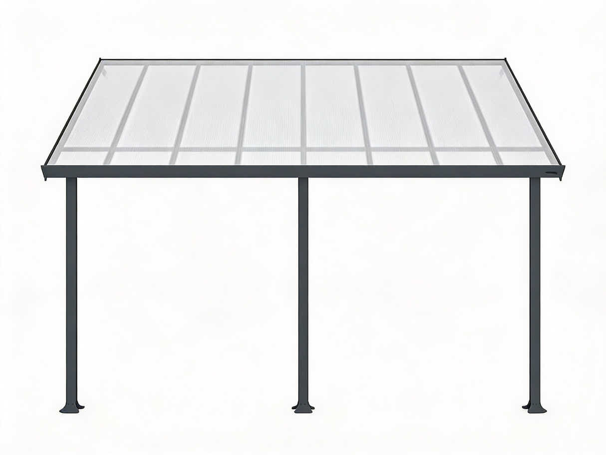 Aluminium Patio Canopy Grey - 10ft x 16ft