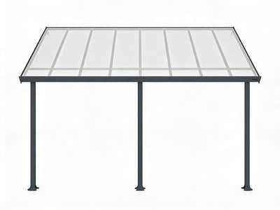 Aluminium Patio Canopy Grey - 10ft x 16ft