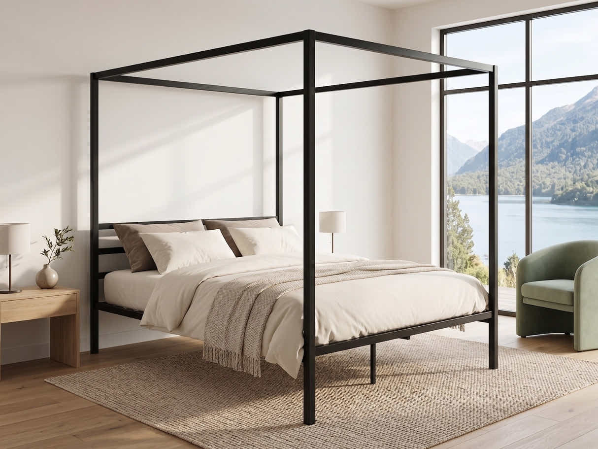 DS Canopy Bed Frame Black - Queen