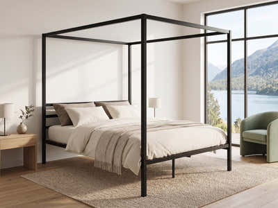DS Canopy Bed Frame Black - Queen