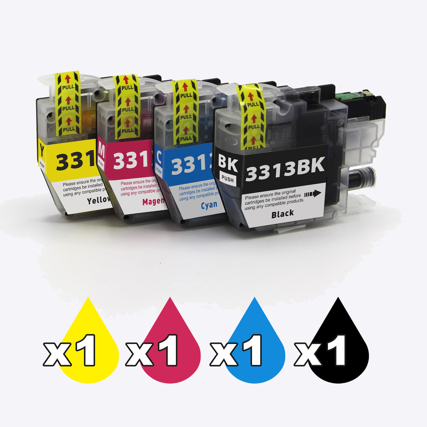 Compatible Ink Cartridges Set for Brother LC3313