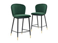 DS Velvet Bar Stool Green - Set of 2