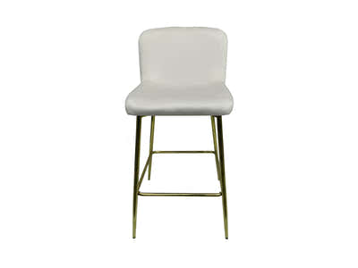 Velvet Bar Stool White - Set of 2